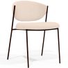 Silla de comedor - Tapizada en Tela Bouclé - Metal negro - Seda image 9