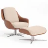Sillón de Diseño Tapizado Estilo Contemporáneo con Reposapiés - Asher image 9