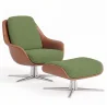 Sillón de Diseño Tapizado Estilo Contemporáneo con Reposapiés - Asher image 9