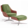 Sillón de Diseño Tapizado Estilo Contemporáneo con Reposapiés - Asher image 9