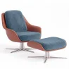 Sillón de Diseño Tapizado Estilo Contemporáneo con Reposapiés - Asher image 9
