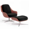 Sillón de Diseño Tapizado Estilo Contemporáneo con Reposapiés - Asher image 9
