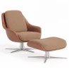 Sillón de Diseño Tapizado Estilo Contemporáneo con Reposapiés - Asher image 9