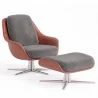Sillón de Diseño Tapizado Estilo Contemporáneo con Reposapiés - Asher image 9