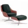Sillón de Diseño Tapizado Estilo Contemporáneo con Reposapiés - Asher image 9