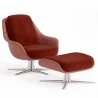 Sillón de Diseño Tapizado Estilo Contemporáneo con Reposapiés - Asher image 9