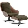 Sillón de Diseño Tapizado Estilo Contemporáneo con Reposapiés - Asher image 9