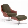 Sillón de Diseño Tapizado Estilo Contemporáneo con Reposapiés - Asher image 9