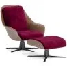 Sillón de Diseño Tapizado Estilo Contemporáneo con Reposapiés - Asher image 9
