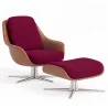 Sillón de Diseño Tapizado Estilo Contemporáneo con Reposapiés - Asher image 9
