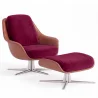 Sillón de Diseño Tapizado Estilo Contemporáneo con Reposapiés - Asher image 9