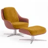 Sillón de Diseño Tapizado Estilo Contemporáneo con Reposapiés - Asher image 9