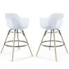Taburete de Bar - Diseño Escandinavo - Patas de Madera - Pack de 2 - Nordika image 9