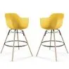 Taburete de Bar - Diseño Escandinavo - Patas de Madera - Pack de 2 - Nordika image 9