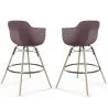 Taburete de Bar - Diseño Escandinavo - Patas de Madera - Pack de 2 - Nordika image 9