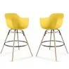 Taburete de Bar - Diseño Escandinavo - Patas de Madera - Pack de 2 - Nordika image 9