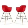 Taburete de Bar - Diseño Escandinavo - Patas de Madera - Pack de 2 - Nordika image 9