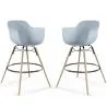 Taburete de Bar - Diseño Escandinavo - Patas de Madera - Pack de 2 - Nordika image 9