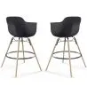 Taburete de Bar - Diseño Escandinavo - Patas de Madera - Pack de 2 - Nordika image 9