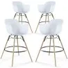 Taburete de Bar - Diseño Escandinavo - Patas de Madera - Pack de 4 - Nordika image 9