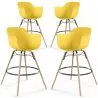 Taburete de Bar - Diseño Escandinavo - Patas de Madera - Pack de 4 - Nordika image 9
