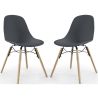 Pack de 2 de Silla de Comedor - Diseño Escandinavo - Patas de Madera - Skögur image 9