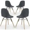 Silla de Comedor - Diseño Escandinavo - Patas de Madera - Pack de 4 - Skögur image 9
