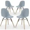 Silla de Comedor - Diseño Escandinavo - Patas de Madera - Pack de 4 - Skögur image 9