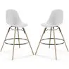 Taburete de Bar - Diseño Escandinavo - Patas de Madera - Pack de 2 - Skögur image 9