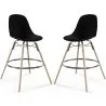 Taburete de Bar - Diseño Escandinavo - Patas de Madera - Pack de 2 - Skögur image 9