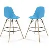 Taburete de Bar - Diseño Escandinavo - Patas de Madera - Pack de 2 - Skögur image 9