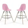 Taburete de Bar - Diseño Escandinavo - Patas de Madera - Pack de 2 - Skögur image 9