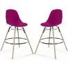 Taburete de Bar - Diseño Escandinavo - Patas de Madera - Pack de 2 - Skögur image 9