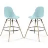 Taburete de Bar - Diseño Escandinavo - Patas de Madera - Pack de 2 - Skögur image 9
