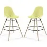 Taburete de Bar - Diseño Escandinavo - Patas de Madera - Pack de 2 - Skögur image 9