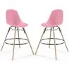 Taburete de Bar - Diseño Escandinavo - Patas de Madera - Pack de 2 - Skögur image 9