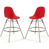 Taburete de Bar - Diseño Escandinavo - Patas de Madera - Pack de 2 - Skögur image 9