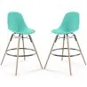 Taburete de Bar - Diseño Escandinavo - Patas de Madera - Pack de 2 - Skögur image 9