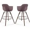 Taburetes de Bar - Diseño Escandinavo - Patas de Madera Oscura - Pack de 2 - Nordika image 9