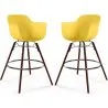 Taburetes de Bar - Diseño Escandinavo - Patas de Madera Oscura - Pack de 2 - Nordika image 9