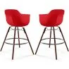 Taburetes de Bar - Diseño Escandinavo - Patas de Madera Oscura - Pack de 2 - Nordika image 9