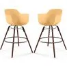 Taburetes de Bar - Diseño Escandinavo - Patas de Madera Oscura - Pack de 2 - Nordika image 9