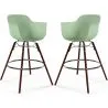 Taburetes de Bar - Diseño Escandinavo - Patas de Madera Oscura - Pack de 2 - Nordika image 9