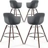 Taburetes de Bar - Diseño Escandinavo - Patas de Madera Oscura - Pack de 4 - Nordika image 9