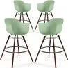 Taburetes de Bar - Diseño Escandinavo - Patas de Madera Oscura - Pack de 4 - Nordika image 9