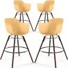 Taburetes de Bar - Diseño Escandinavo - Patas de Madera Oscura - Pack de 4 - Nordika image 9