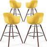 Taburetes de Bar - Diseño Escandinavo - Patas de Madera Oscura - Pack de 4 - Nordika image 9