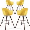 Taburetes de Bar - Diseño Escandinavo - Patas de Madera Oscura - Pack de 4 - Nordika image 9