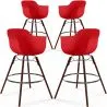Taburetes de Bar - Diseño Escandinavo - Patas de Madera Oscura - Pack de 4 - Nordika image 9