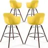 Taburetes de Bar - Diseño Escandinavo - Patas de Madera Oscura - Pack de 4 - Nordika image 9